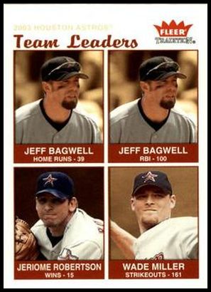 23 Jeff Bagwell Jeriome Robertson Wade Miller TL